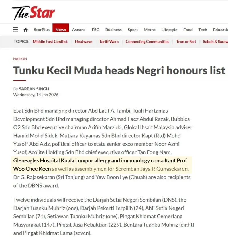 Star Newspaper Dato Kent Woo Chee Keen
